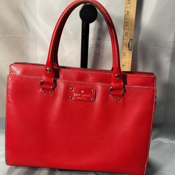 kate spade Handbags - Kate Spade Vibrant Red Leather Satchel